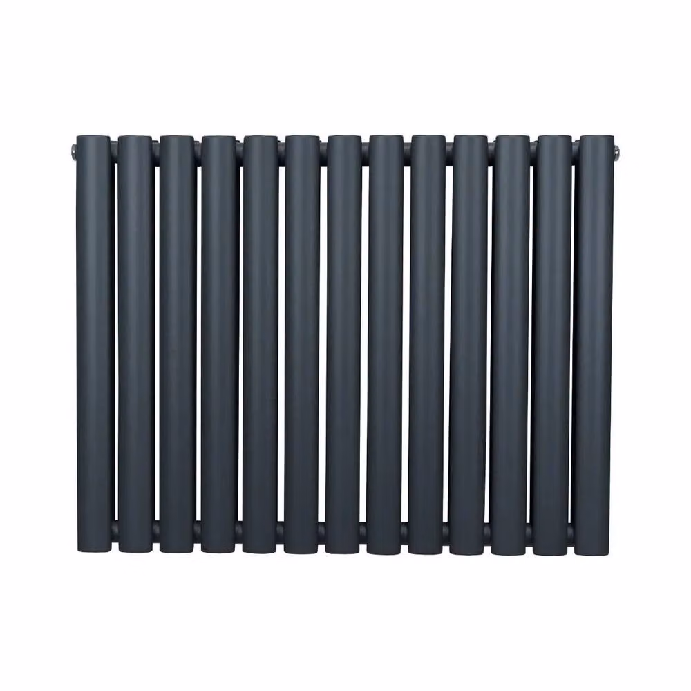 Monstershop Oval Column Radiator in Anthracite Grey, W: 60.0 cm, H: 78.0 cm – 2