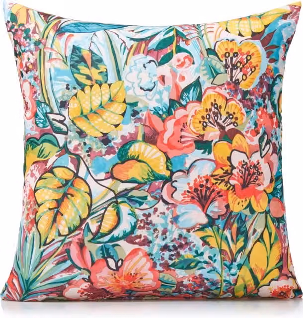 Luxury Living Paradiso Water-repellant Outdoor Square Cushion, Multicolour, W x D: 56 x 56 cm