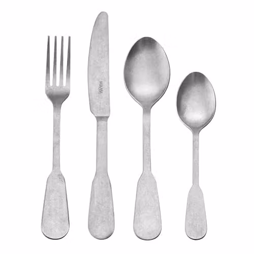 Mikasa Soho 16-Piece Matte Silver Stainless Steel Cutlery Set for 4 Adults – 1