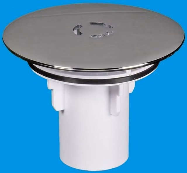 McAlpine ST90CPTOP+TUBE 80mm Water Seal Resealing Shower Trap with Multifit Outlet in White – 1