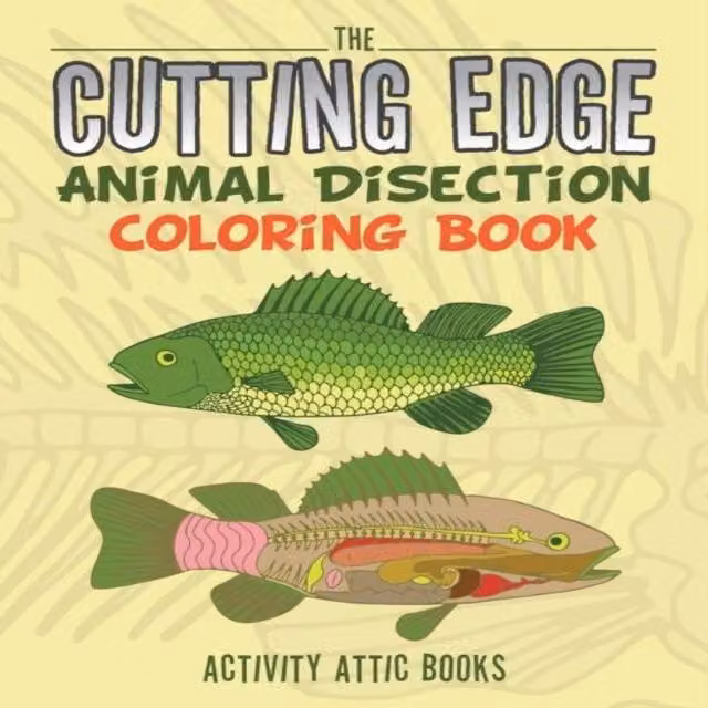 Activity Attic Books The Cutting Edge: Animal Dissection Colouring Book, Multicolour Paperback