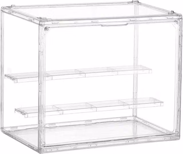 PAWNORA Transparent Acrylic Dustproof Figure Display Box with Lid