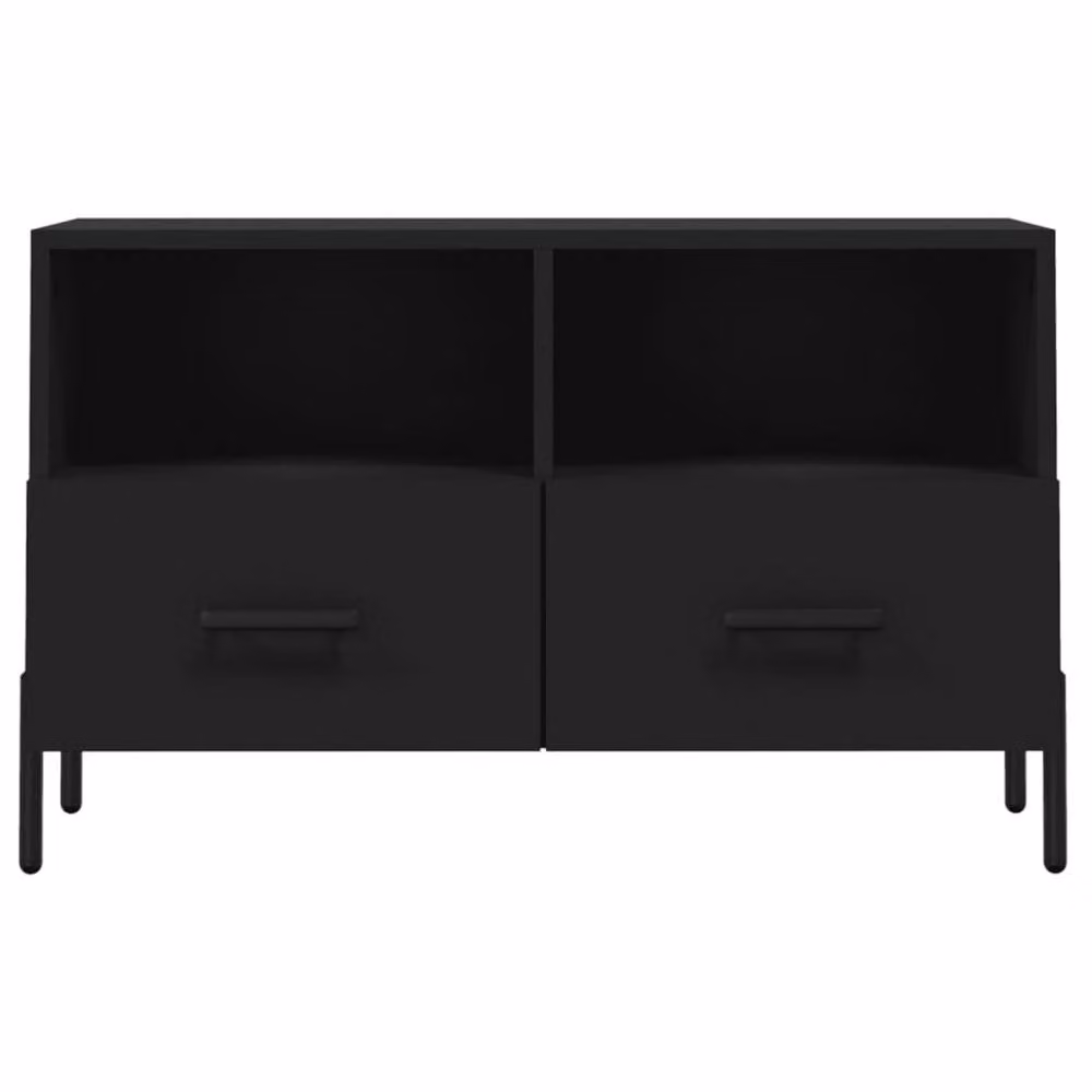 Berkfield Home Modern Black Matt TV Cabinet W/D/H: 80 x 36 x 50 cm – 4