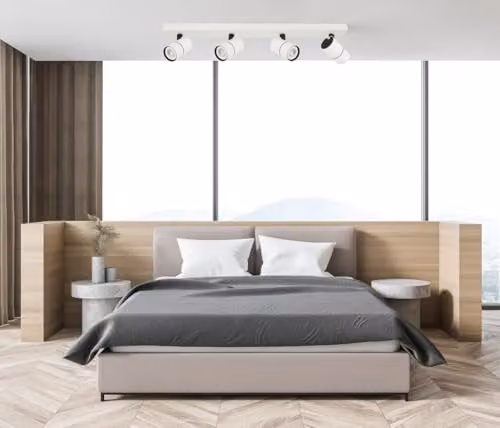 Netlighting Laconi Modern 4 Light Ceiling Spotlight Bar in White, GU10 – 2