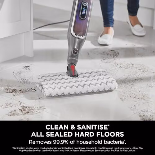 Shark Klik n' Flip Automatic Steam Mop for Hard Floors, Grey and Red – 2
