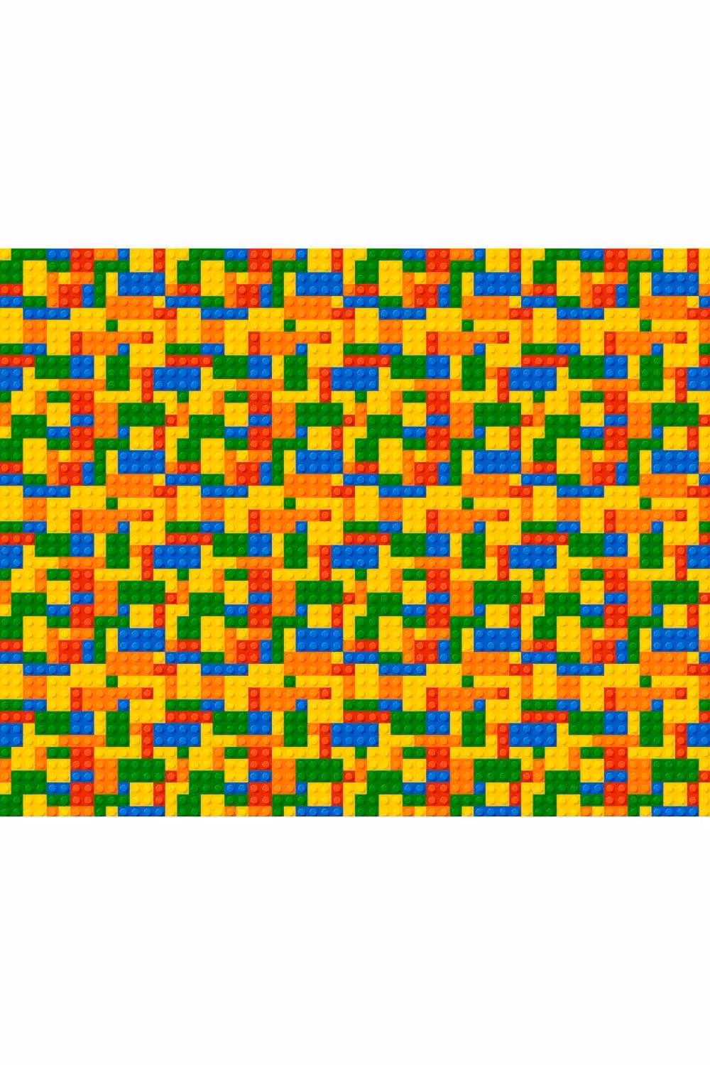 Origin Murals Toy Bricks Geometric Wall Mural, Multicolour, W: 300 cm, H: 240 cm – 2