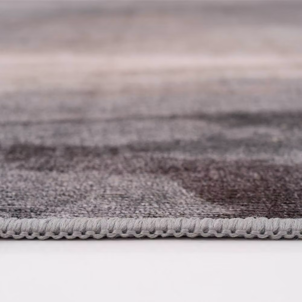 Kukoon Abstract Design Cotton Chenille Rug in Blue and Grey, W: 280 cm, D: 380 cm – 7