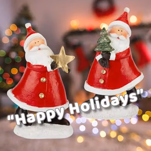VFM e-Store Red Santa Christmas Ornaments 2 Pack, W/H: 16 x 9.5 cm – 4