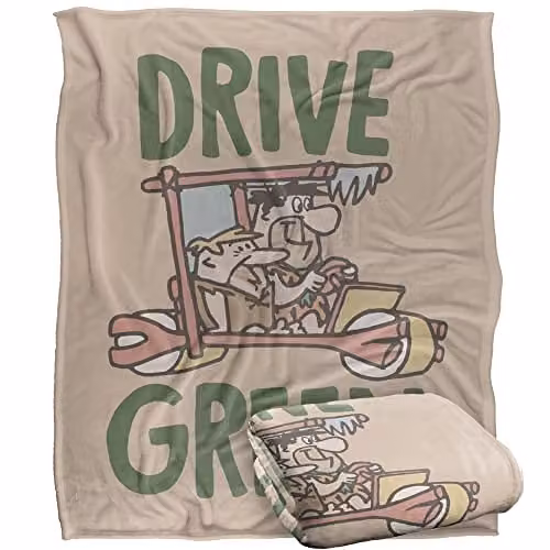 LOGOVISION Flintstones Retro Super Soft Fleece Throw Blanket, W/D/H: 152 x 127 cm, Multicolour and White