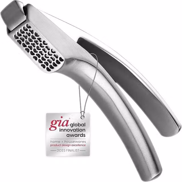 Gourmet Easy Stainless Steel Garlic Press in Silver