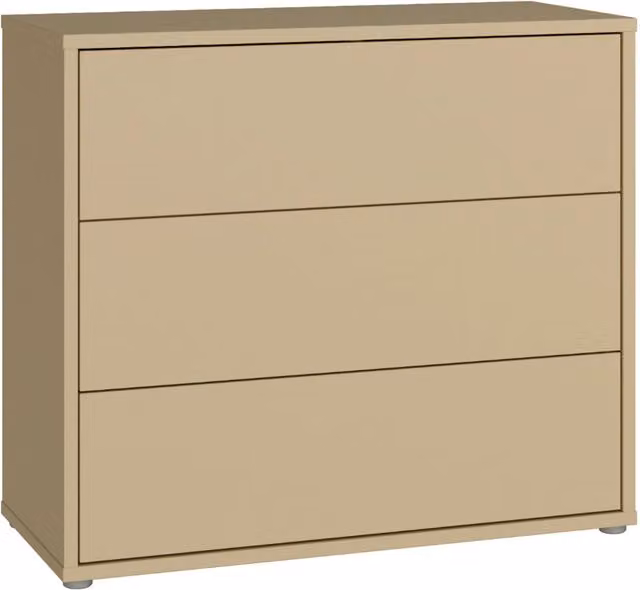 Furniture To Go Alice Springs 3 Drawer Chest with Push-Open Drawers in Yellow