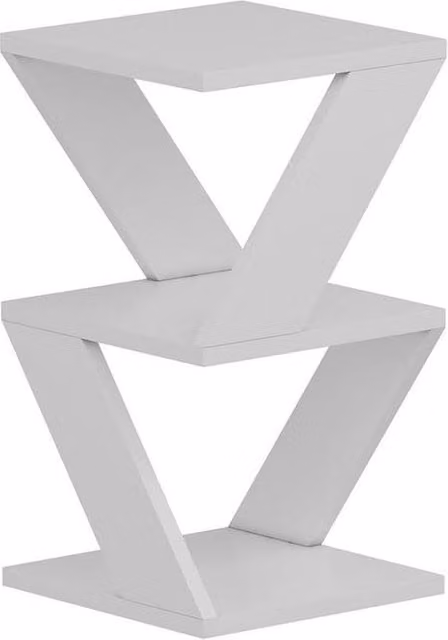 CALICOSY Albeni 3-Tier Side Table in White, W/D/H: 30 x 30 x 50 cm – 1