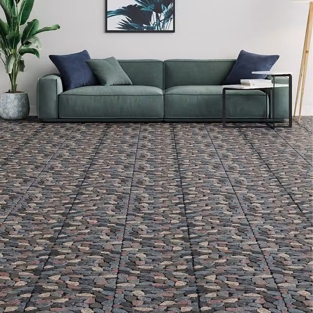 Komore Multicolour Stone Effect Interlocking Deck Tiles