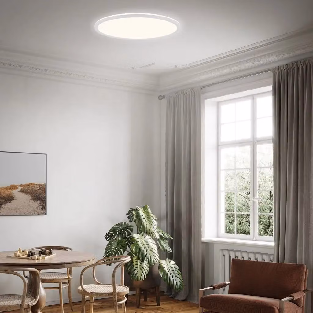 Briloner White 22W CCT LED Ceiling Panel Light with Remote Control and Dimming Function, D 42 cm, H 2.9 cm – 3