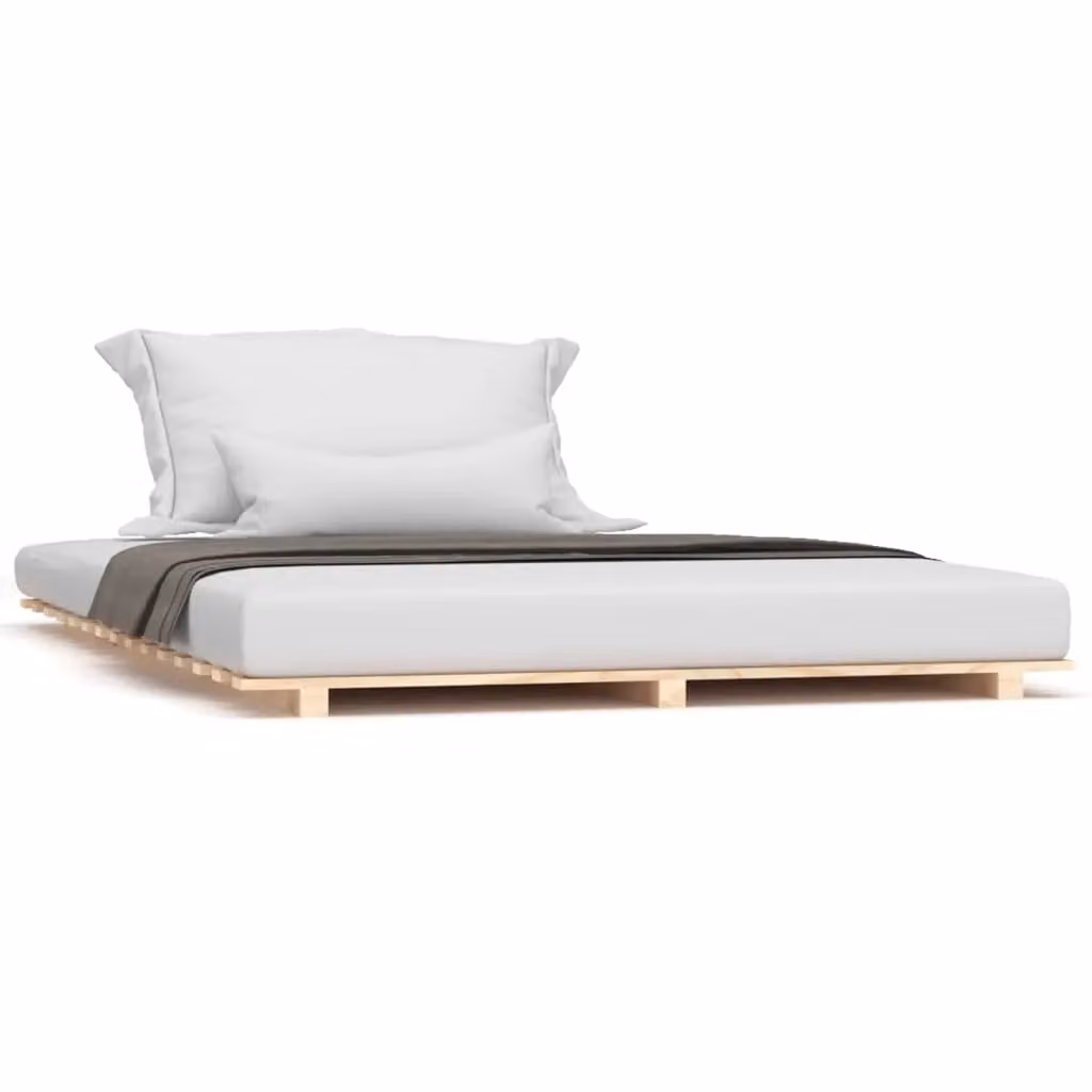 Berkfield Home King Size Solid Wood Pine Bed Frame, Brown, W: 150 cm, D: 200 cm – 2