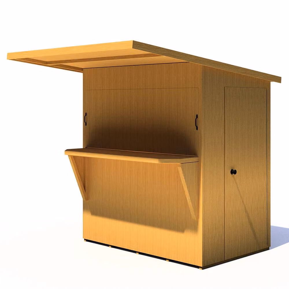 Shires Bar Pent Wooden Summerhouse in Light Brown, W/D/H: 183 x 119 x 217.8 cm – 2