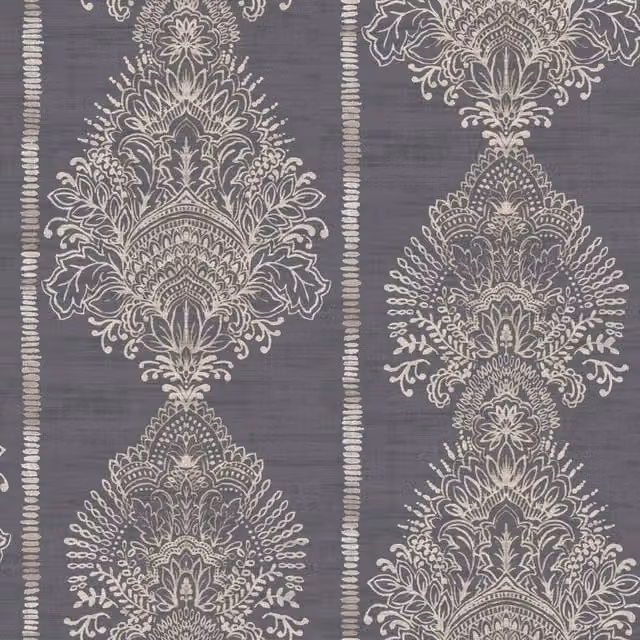 Arthouse Silk Road Ethnic Wallpaper in Grey and Black