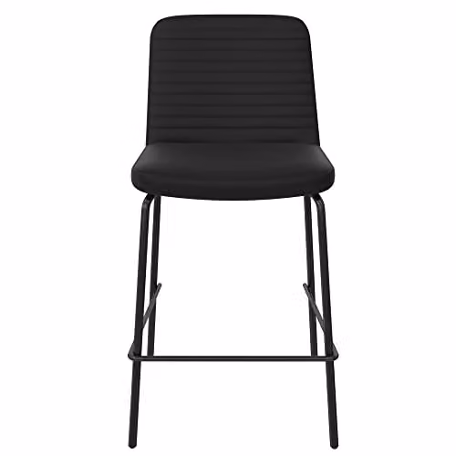 DHP Furniture Corey Counter Stool in Black Faux Leather, W: 51 cm, D: 46 cm, H: 88 cm – 3