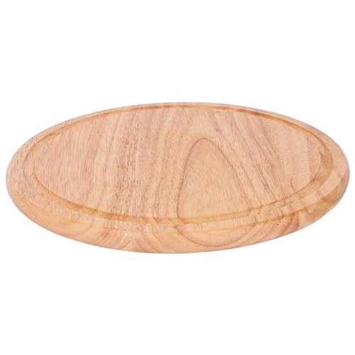 Argon Tableware Round Wooden Chopping Board with Groove, Brown, W/D/H: 30 x 30 x 2 cm – 1