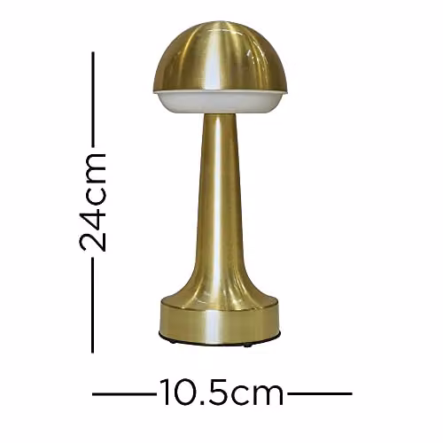 MiniSun Contemporary Wireless Brass Touch Table Lamp with Rechargeable LED Mood Light in Gold/Brass – 2