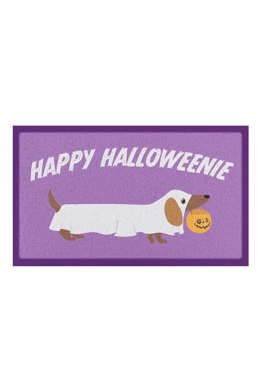 Artsy Mats Happy Halloweenie Indoor Outdoor Doormat, Purple, W: 70 cm, D: 40 cm – 2