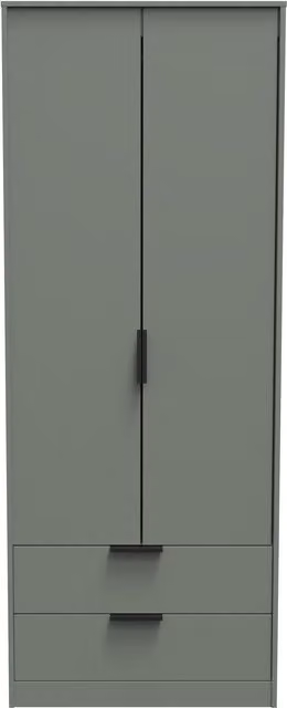 Ready Assembled 2 U Fuji 2 Door 2 Drawer Wardrobe in Pale Green