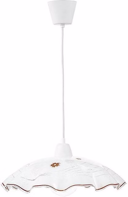 Netlighting VICTORIA White Dome Pendant Ceiling Light, W: 42 cm, D: 30 cm