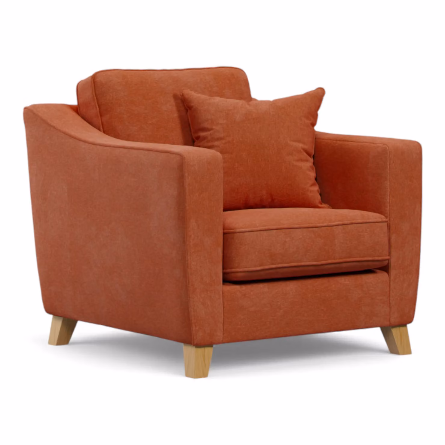 The Great Sofa Company Jackson Chenille Fabric Armchair in Orange – 2