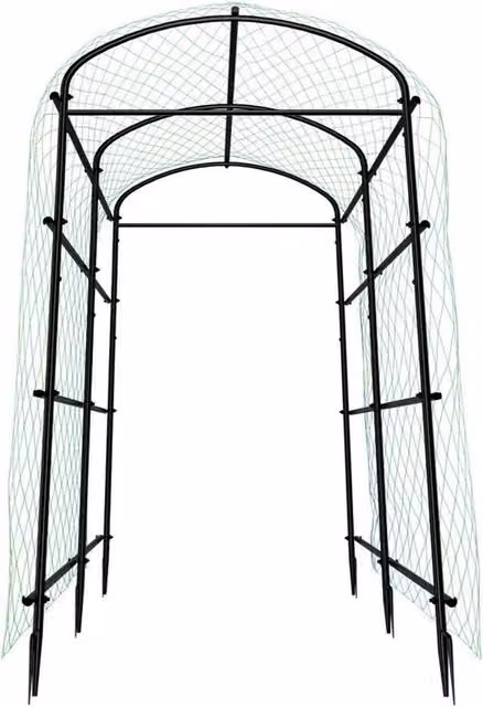 SPETLEK Metal Garden Trellis Walk-in Arch for Climbing Plants in Green, W/D/H: 50 x 100 x 222 cm