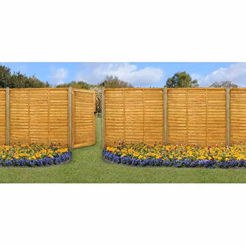 Forest Garden Brown Wood Lap Gate, Height: 183 cm – 3