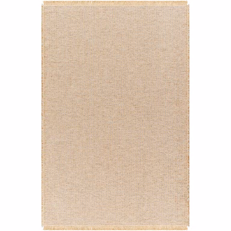 Livabliss Kimi Modern Machine Woven Jute Living Room Rug with Fringes in Beige, W: 200 cm, D: 275 cm