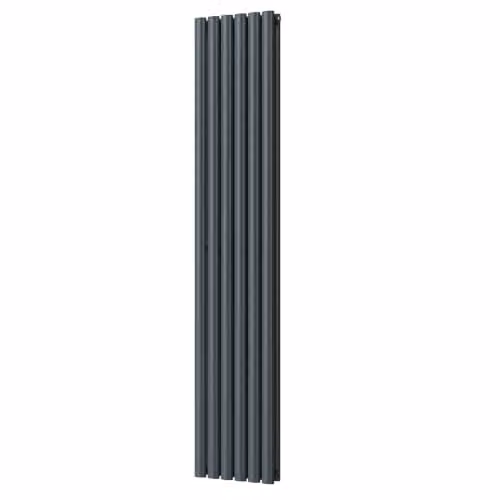 UK Radiators Omeara Anthracite Elliptical Tube Vertical Designer Radiator, H: 180 cm, W: 34.8 cm – 1