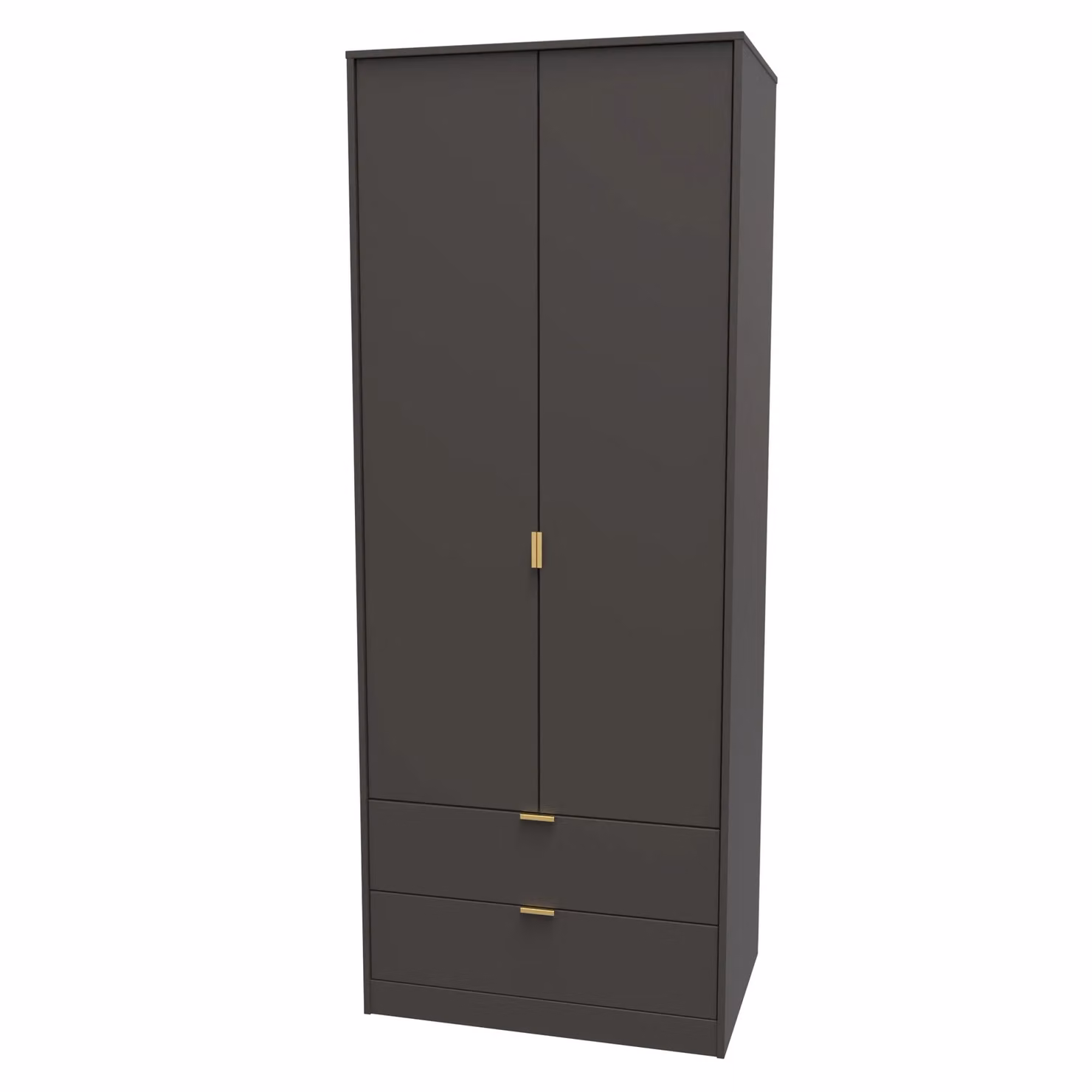 2 U Fuji Ready Assembled 2 Door 2 Drawer Wardrobe in Dark Grey – 2