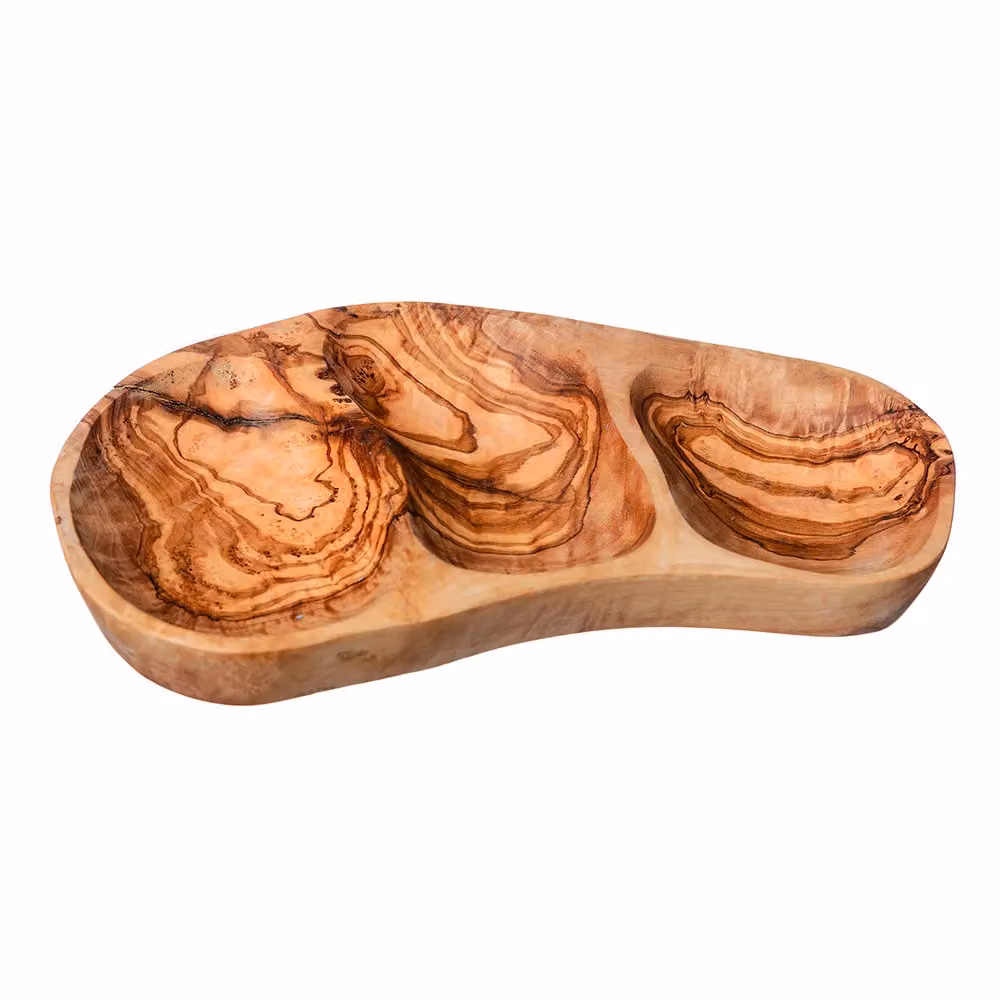 Selbrae House Olive Wood Antipasti Serving Bowl in Brown – 2