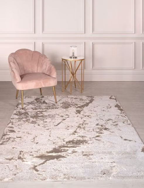 Asiatic Aurora Abstract Modern Rectangular Rug in Pink and Multicolour