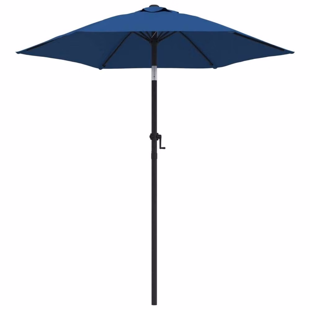 Berkfield Home Blue Polyester Parasol with Aluminium Frame, W: 200 cm, H: 224 cm – 2