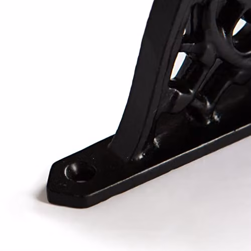 Hammer and Tongs Honeycomb Iron Wall Mounted Shelf Brackets, Matt Black, Pack of 6 – 3