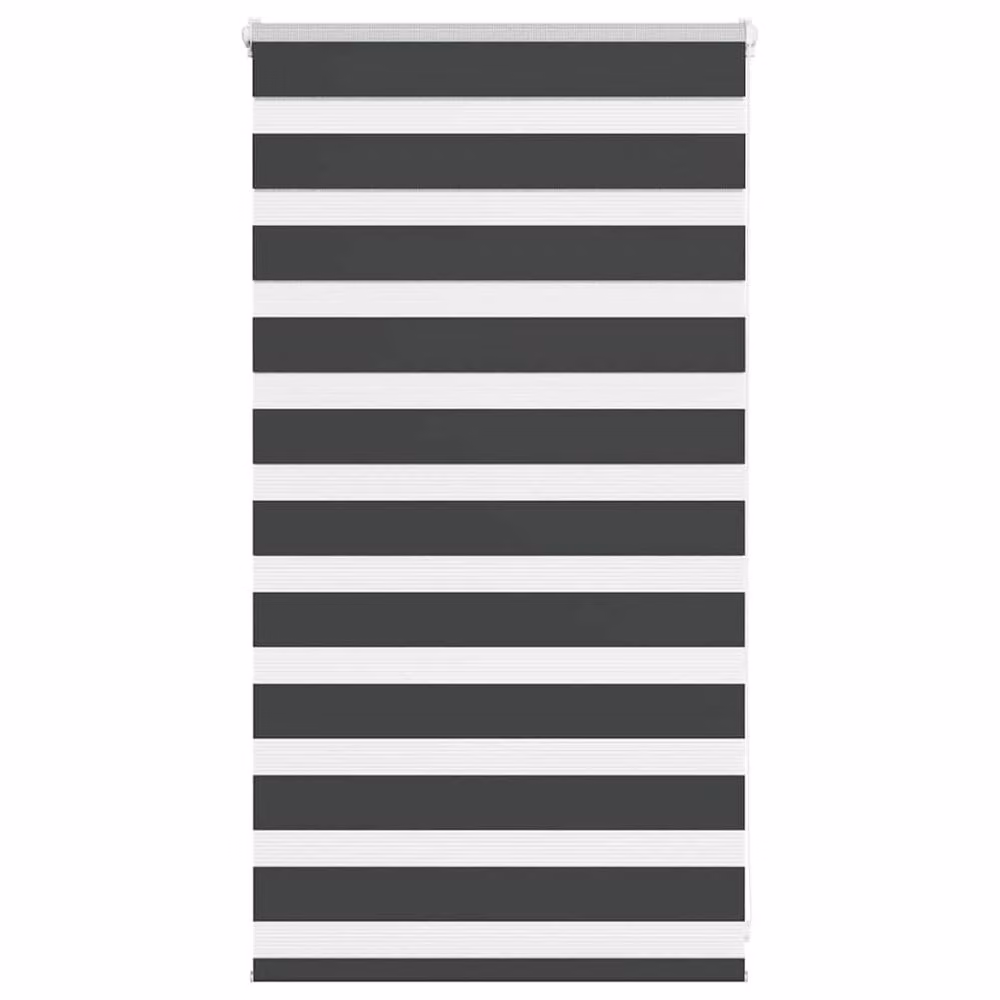Berkfield Home Elegant Zebra Blind in Black Polyester, W: 70 cm, H: 100 cm – 2