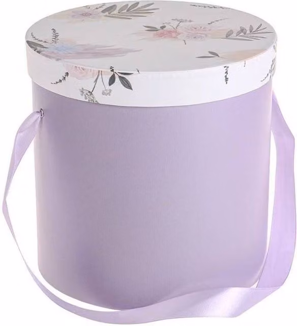 KDMD Fleur Floral Paper Flower Box, Purple, Diameter: 22.5 cm