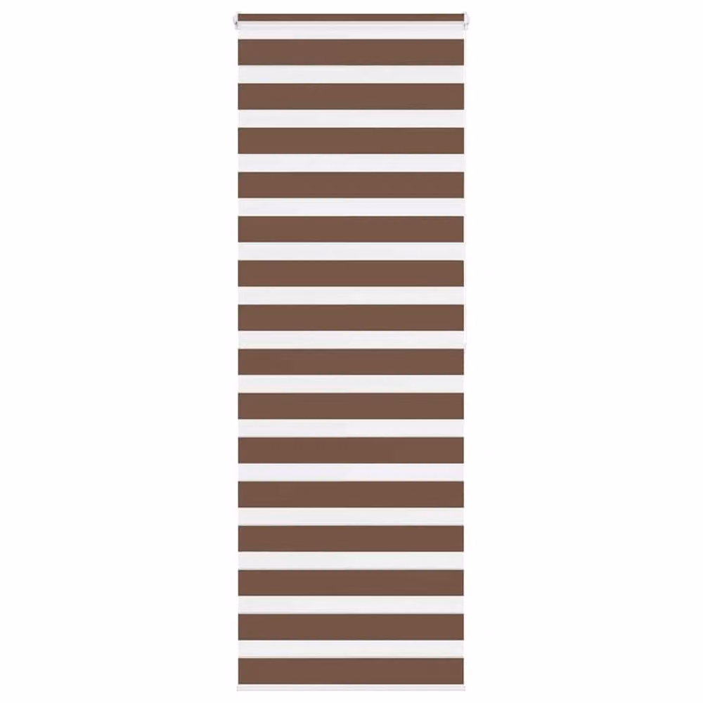 Berkfield Home Elegant Zebra Blind in Brown, W: 75 cm, H: 200 cm – 2
