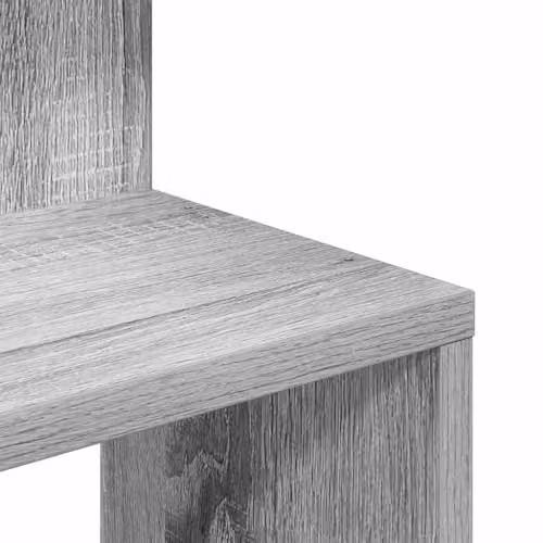 vidaXL Wall Mounted Corner Shelf in Grey Sonoma, W/D/H: 32 x 32 x 127.5 cm – 3