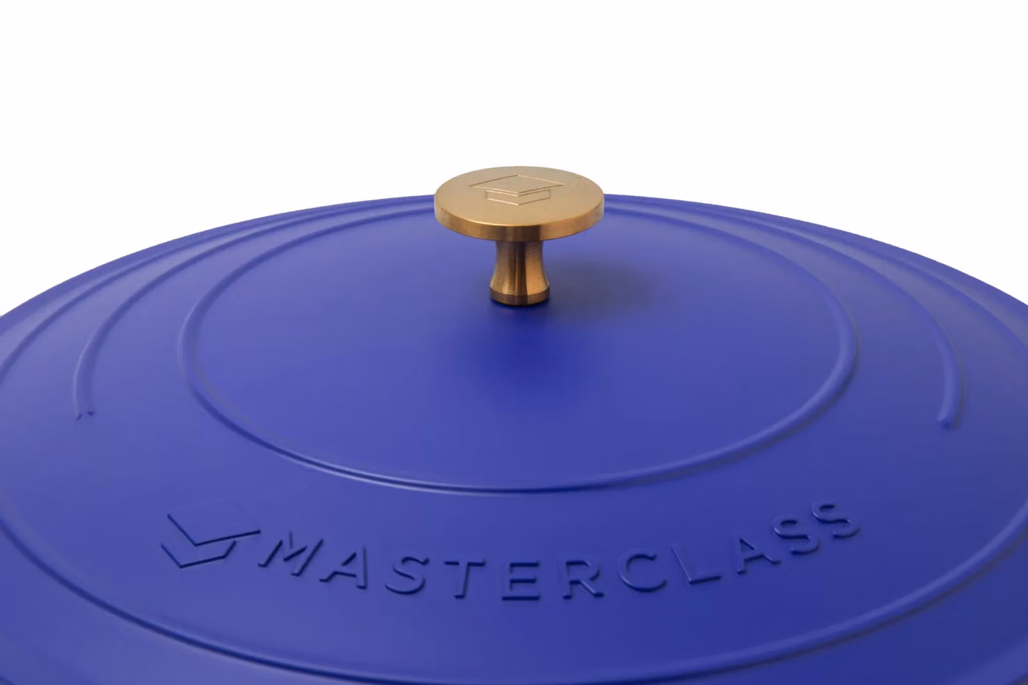 MasterClass Cast Aluminium Non-Stick Casserole Dish with Self-Basting Lid, Blue, Diameter: 28 cm, Volume: 4 l – 6