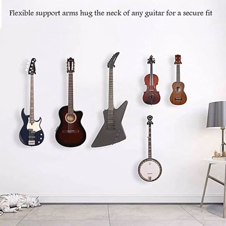 Kelvenix Rotating Metal Guitar Wall Mount Hanger Hook in Bronze