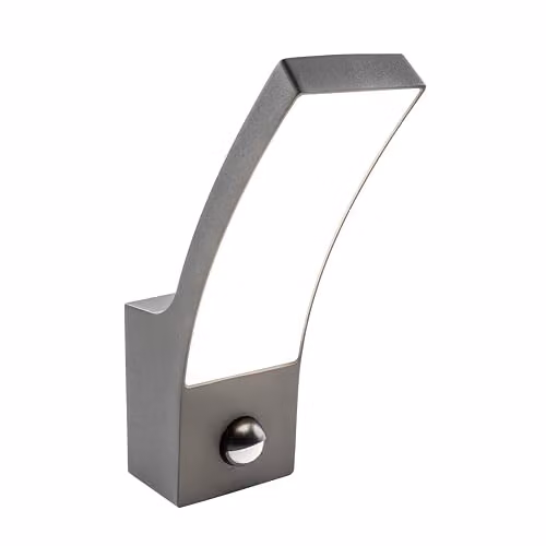 CGC Lighting Millie Black Modern LED Outdoor Wall Light with PIR Motion Sensor, Aluminium Construction, 4000k Cool White, IP54 Rated – 2