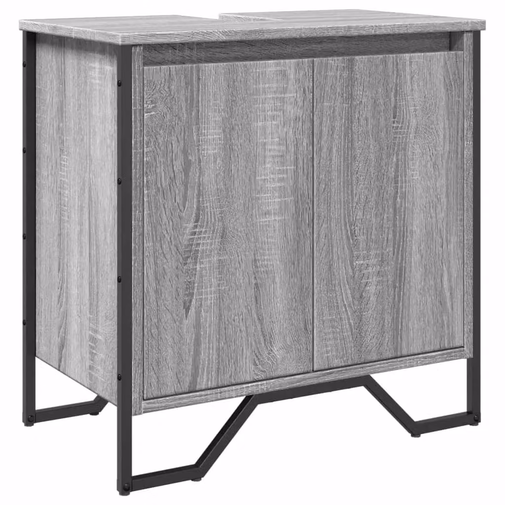 Berkfield Home Grey Sonoma Bathroom Sink Cabinet W/D/H: 60 x 35 x 60 cm – 2