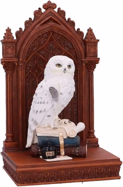 Nemesis Now The Scribe's Companion Enchanting Owl Ornament, White, Height: 23.5 cm