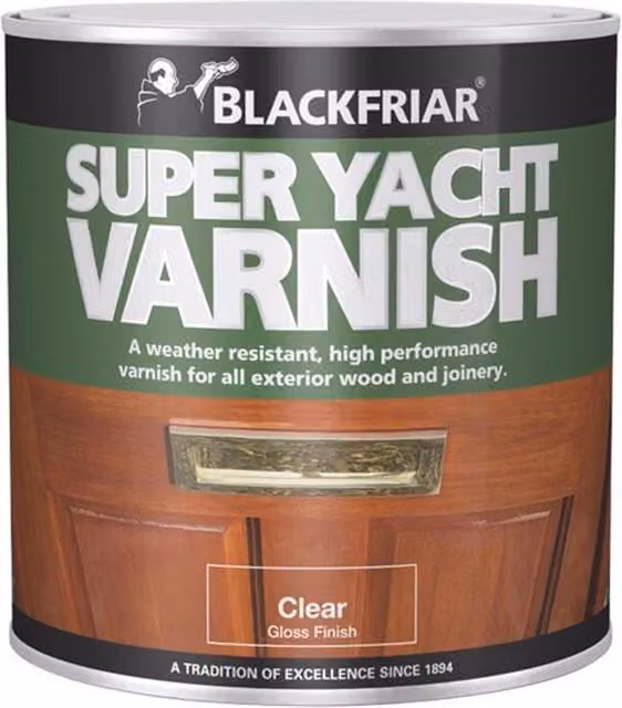 Blackfriar Super Yacht Weatherproof Wood Varnish, Clear Gloss, 1 l