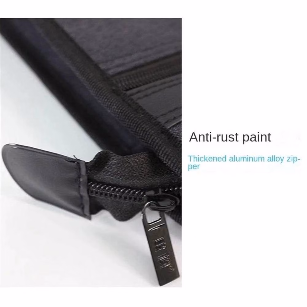 Nordara Black A4 Canvas Waterproof Zip Document Bag and File Folder Holder – 3