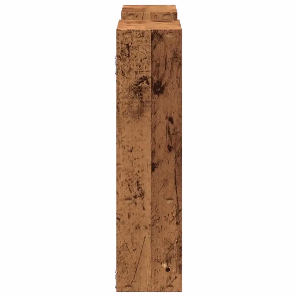 Berkfield Home Wall Shelf in Old Wood Brown, W/D/H: 99 x 15 x 60 cm – 4