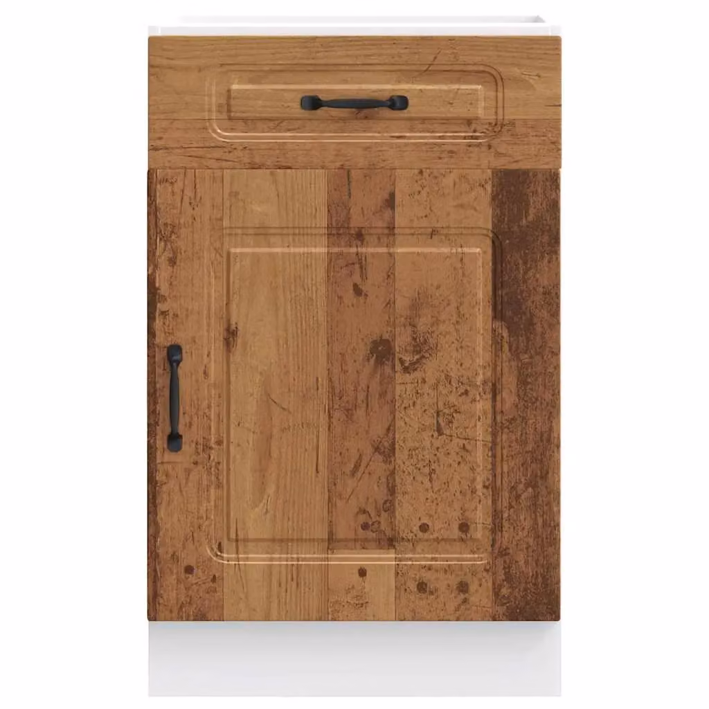 Berkfield Home Kalmar Kitchen Base Cabinet in Brown Old Wood Engineered Wood – 2